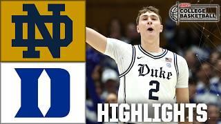 LATE GAME BATTLE  Notre Dame Fighting Irish vs. Duke Blue Devils | Full Game Highlights | ESPN CBB