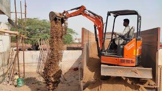 TaTa Hitachi 20 U Mini excavator For sand Unloading Column pits Foundation