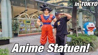 Anime Statuen bei Bandai Namco Office in Tokyo |  (Asakura Station)