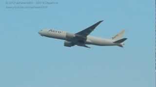 AeroLogic B777-FZN [D-AALE] Takeoff Hong Kong (HKG/VHHH) HD 1080p