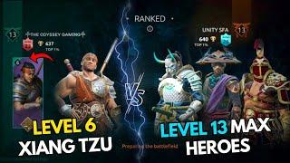 How Powerful Xiang tzu is ?  Low Level Xiang tzu vs Max level heroes|| Shadow Fight 4 Arena