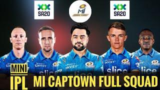 MI Cape Town Full Squad | MI Cape Town Squad | South Africa T20 League Auction | Mini IPL