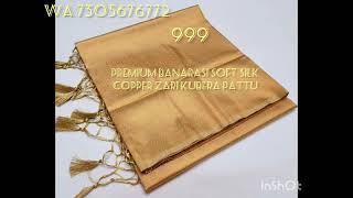 Premium banarasi soft silk copper zari Kubera pattu self price - 999+$ booking no 7305676772