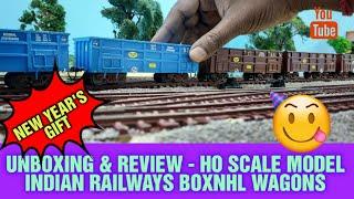 Unboxing & Review - Modelling Indian Railways Made HO Scale Model BOXNHL Wagons | train videos