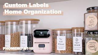 Phomemo Label Maker M110 Home Organization| Custom Storage Label & Name Label with Phomemo M110