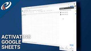 Pipeliner CRM Templates: Activating Google Sheets
