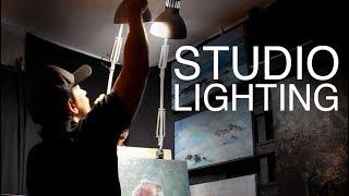 STUDIO LIGHTING / How to light your Art Studio on a BUDGET!