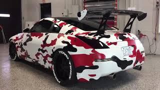 Nissan 350 Z Camouflage Wrap at Dedona Tint and Sound