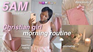 5AM CHRISTIAN GIRL MORNING ROUTINE  productive & realistic | Christian Girl Diaries