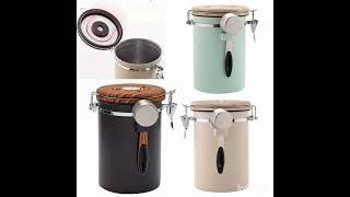 Stainless steel airtight coffee canister
