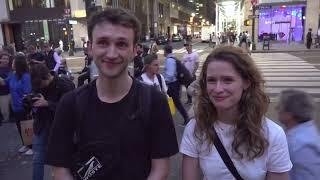 German Couple Visiting NYC React to Trump Protest