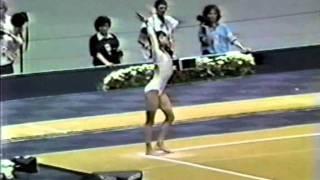 5th TO BUL Ivelina Raikova FX   1987 World Gymnastics Championships 9 800