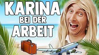 Karina bei der Arbeit - Im Reisebüro