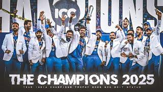 The Champions 2025Team India Champions Trophy 2025 Win Edit whatsapp status