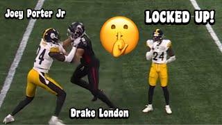 Joey Porter Jr ‘LOCKED UP’ Drake London  (WR Vs CB) Steelers vs Falcons 2024 highlights