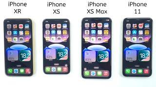 iOS 18.2 ULTIMATE SPEED TEST - iPhone XR vs XS vs XS Max vs iPhone 11