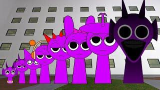 All the Sizes Of Durple Sprunki want me to help them in Gmod