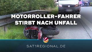 Motorroller-Fahrer stirbt nach Unfall auf der A23