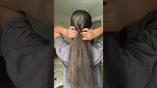 Easy ponytail hack #shorts #hairstyle #ponytail