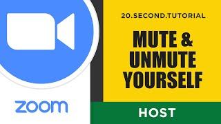 Mute & unmute yourself – Host Zoom Tutorial #2