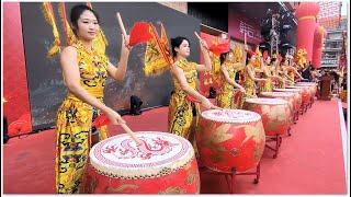 Pretty Girls Playing War Drum 靚女打鼓 女子戰鼓 中山坦洲