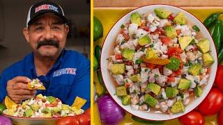 How to Make FRESH CEVICHE South Texas Style (Gulf Shrimp & Halibut Recipe)