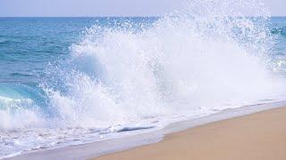 Refreshing clear sea, refreshing and cool waves, ASMR sounds of nature, sleep, concentration