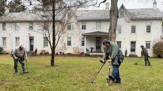 Unearthing Giants! - HUGE Old Coins Found Metal Detecting This 1740's Home!