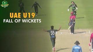 Fall of UAE U19 wickets against Pakistan U19 | 50-Over Tri-Series in Dubai, 2024