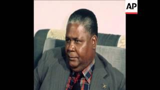 UPITN 18 1 77 NKOMO PRESS CONFERENCE AS HE LEAVES AFTER NIGERIAN VISIT