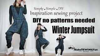 How to sew harem jumpsuit| sewing| harem pants |連身哈倫褲 |Quilting tutorial | Tuto couture