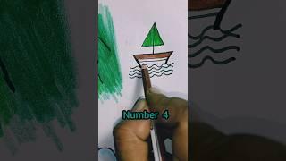 Number 4 se Drawing #easyart #idea  #nawpainting #sandhya #all #arts