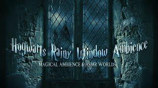 Hogwarts Rainy Castle Window Ambience Harry Potter ASMR | Sleep Study White Noise