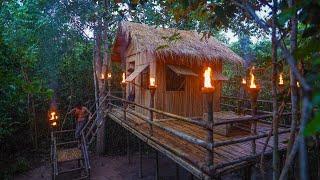 Building A new Bamboo House in The Wild by Ancient Skills