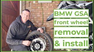 BMW GSA front wheel removal