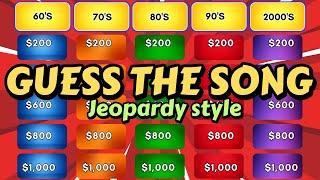 Jeopardy Music Quiz – 5 Fun Categories!  Can You Get a Perfect Score?