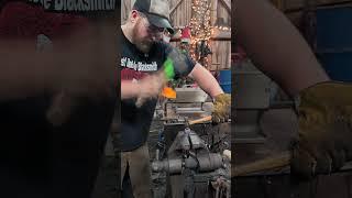 Rivet Header from Railroad Spike