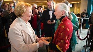 Jane Goodall in Iceland, introduction by Vigdis Finnbogadottir