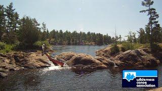 The French River at la Petite Faucille (the Little Sickle) in Low Water