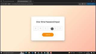 One-time Password Input Using HTML, CSS and JavaScript with Source Code