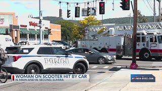 Woman on scooter injured after being hit by car in Elmira