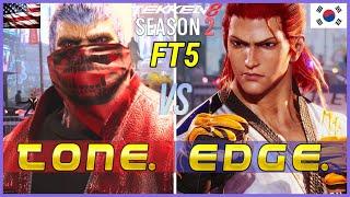 Tekken 8 Season 2 ▰ TONE (Bryan) Vs EDGE (Hwoarang) ▰ First To 5 Set!