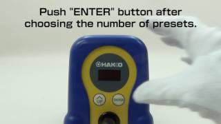 HAKKO FX-888D; how to set "Preset Mode"