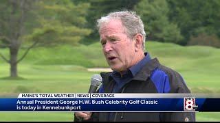 Former President George W. Bush attends Maine golf fundraiser named after late father