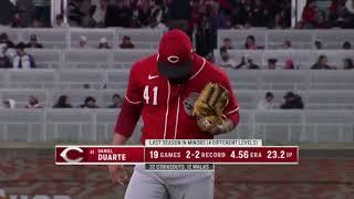 DANIEL DUARTE, MLB DEBUT REDS VS BRAVOS  08 ABRIL 2022