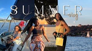 SUMMER IN SEATTLE VLOG  | demure boat ride with the guurls, sunsets & trips to the island 