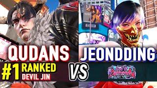 T8  Qudans (#1 Ranked Devil Jin) vs JeonDDing (Reina)  Tekken 8 High Level Gameplay