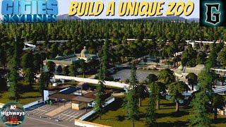 How to Build a Zoo in Cities Skylines Using Ponds & Monorails | Parklife DLC | No Highway City