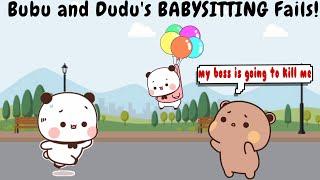 Bubu  and Dudu's BABYSITTING Fails!  |Peach Goma| |Animation| |Bubuanddudu|