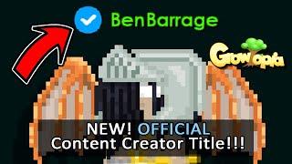 Growtopia | Verified Blue Check Mark!? Official Content Creator Badge Title!